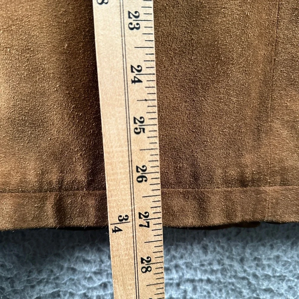 Vtg Banana Republic‎ Jacket Mens M Brown Suede Leather Zip Front Casual Lined